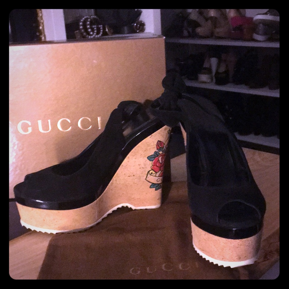 Authentic GUCCI wedges